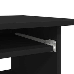 Γραφείο Μαύρο 80 x 45 x 74 εκ. από Επεξ. Ξύλο