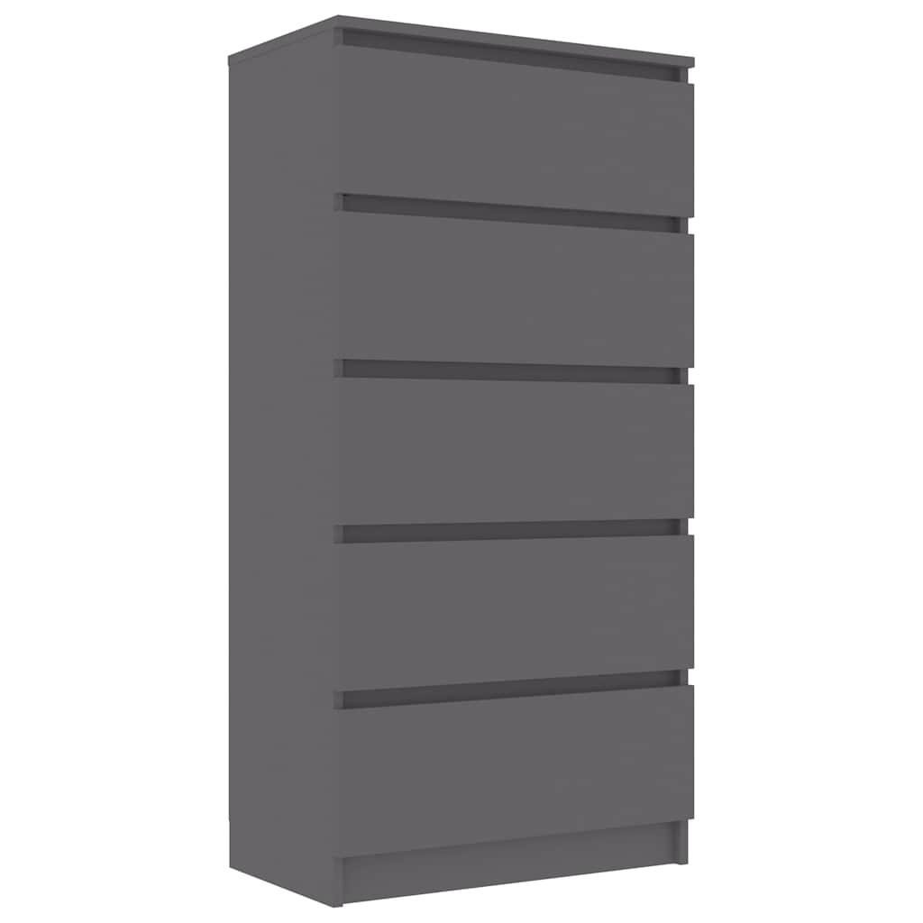 Συρταριέρα Γκρι 60 x 35 x 121 εκ. από Επεξ. Ξύλο