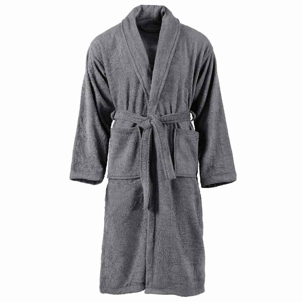 Μπουρνούζι Unisex Πετσετέ Ανθρακί S από 100% Βαμβάκι
