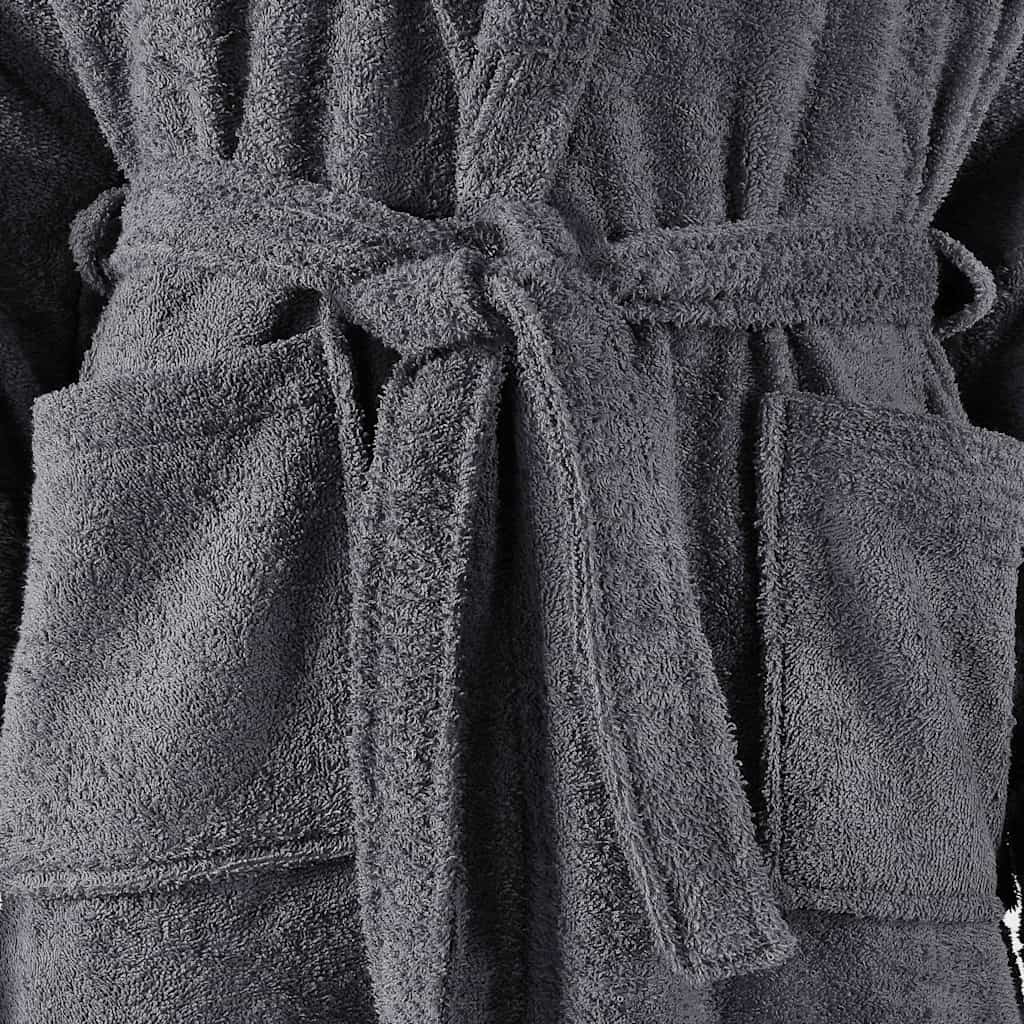 Μπουρνούζι Unisex Πετσετέ Ανθρακί XL από 100% Βαμβάκι