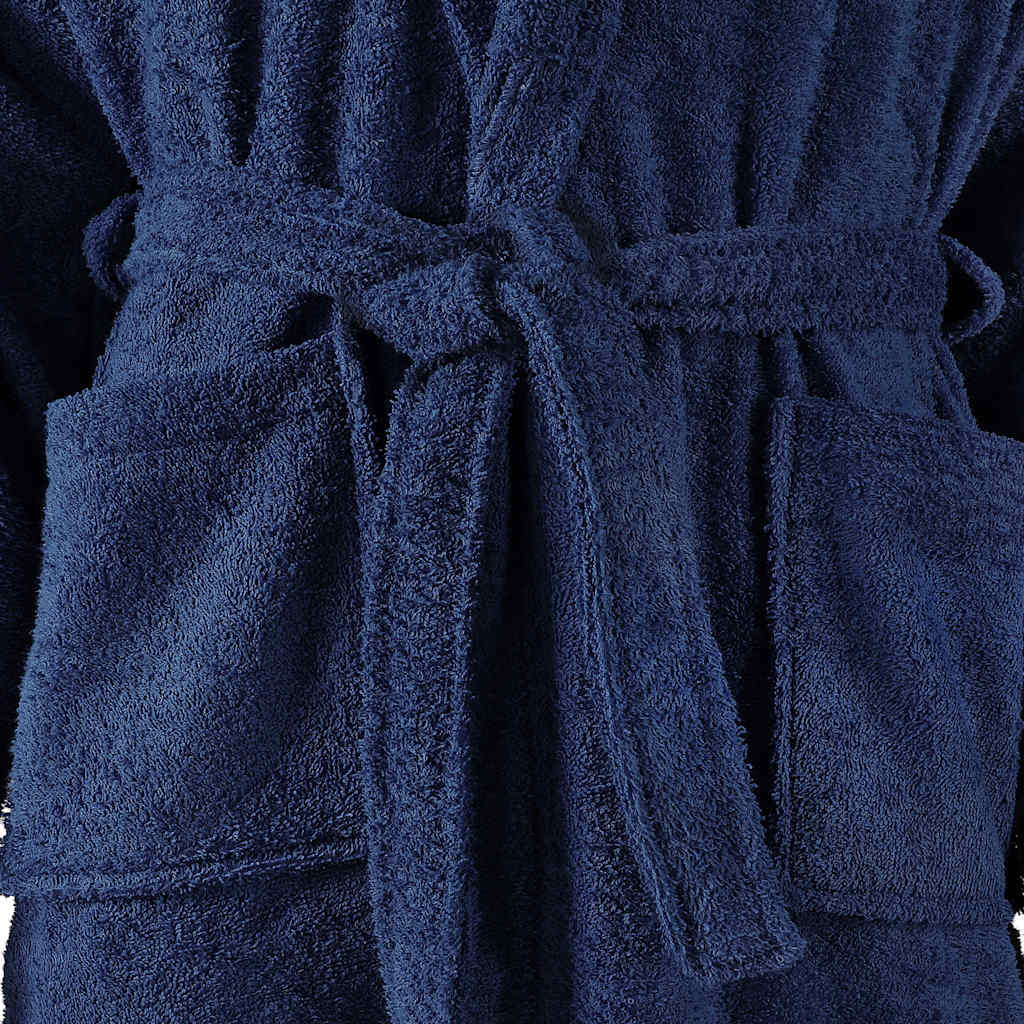 Μπουρνούζι Unisex Πετσετέ Ναυτικό Μπλε XL από 100% Βαμβάκι