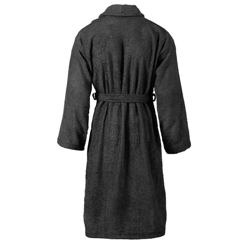 Μπουρνούζι Unisex Πετσετέ Μαύρο M από 100% Βαμβάκι