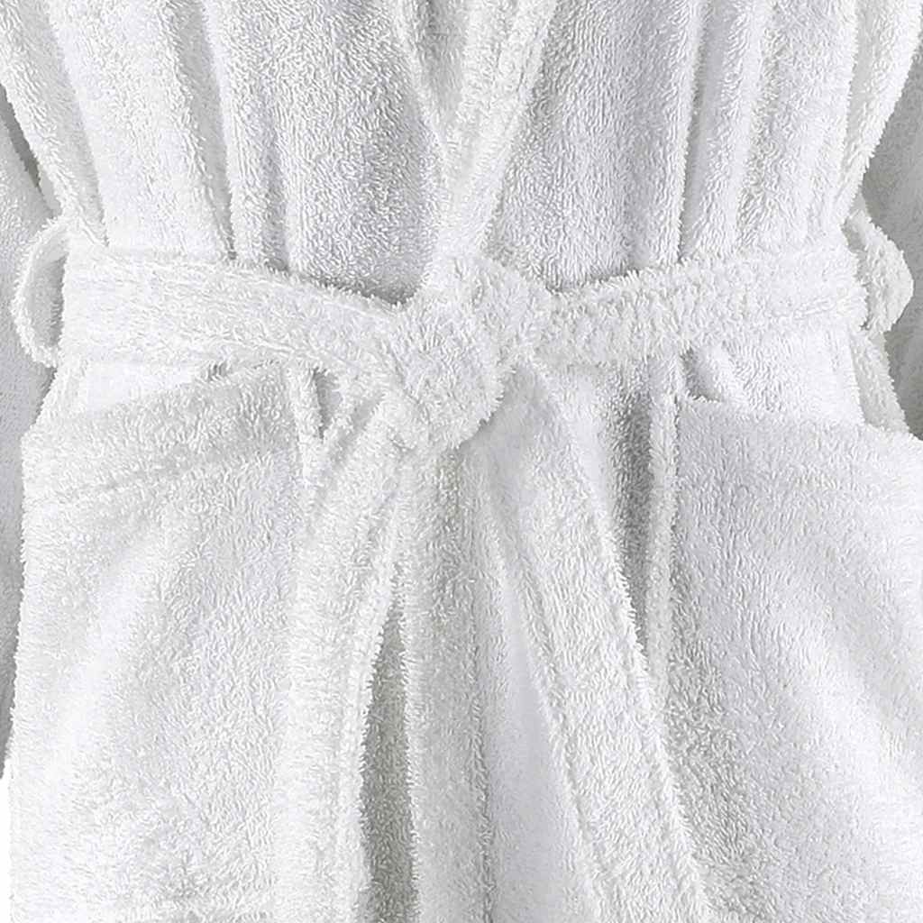 Μπουρνούζι Unisex Πετσετέ Λευκό XXL από 100% Βαμβάκι - Pakobazaar