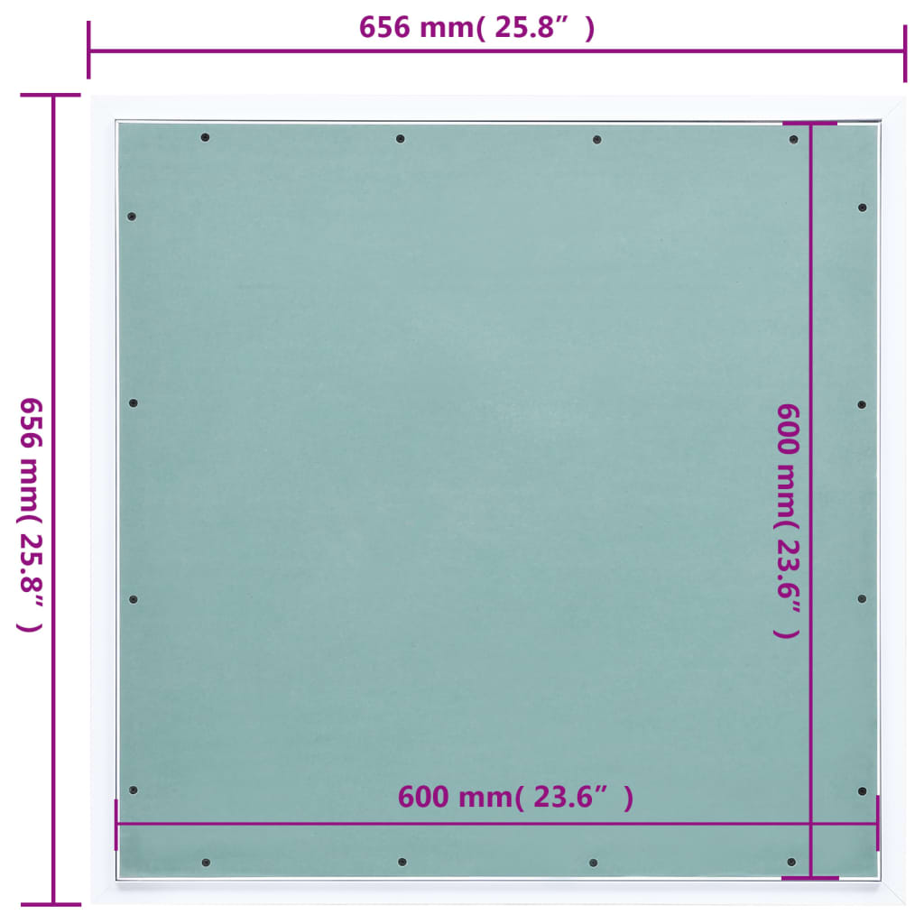 Θυρίδα Επίσκεψης Γυψοσανίδας 600 x 600 χιλ. Σκελετός Αλουμινίου - PAKOBAZAAR