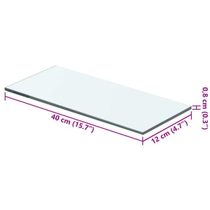 Ράφια Πάνελ 2 τεμ. Διάφανα 40 x 12 εκ. Γυάλινα - Pakobazaar