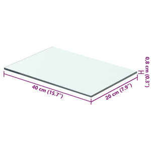 Ράφια Πάνελ 2 τεμ. Διάφανα 40 x 20 εκ. Γυάλινα - PAKOBAZAAR
