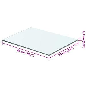 Ράφια Πάνελ 2 τεμ. Διάφανα 40 x 25 εκ. Γυάλινα - PAKOBAZAAR