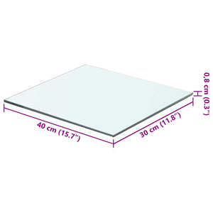Ράφια Πάνελ 2 τεμ. Διάφανα 40 x 30 εκ. Γυάλινα - PAKOBAZAAR