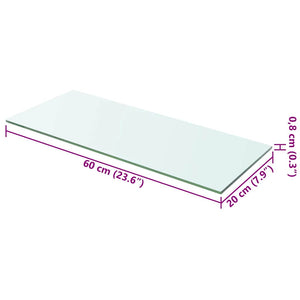 Ράφια Πάνελ 2 τεμ. Διάφανα 60 x 20 εκ. Γυάλινα - PAKOBAZAAR