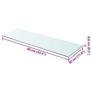 Ράφια Πάνελ 2 τεμ. Διάφανα 90 x 30 εκ. Γυάλινα - PAKOBAZAAR