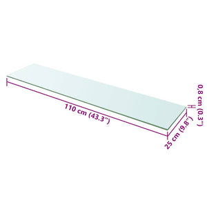 Ράφια Πάνελ 2 τεμ. Διάφανα 110 x 25 εκ. Γυάλινα - PAKOBAZAAR