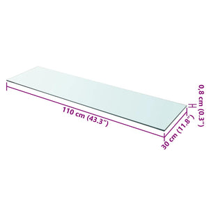 Ράφια Πάνελ 2 τεμ. Διάφανα 110 x 30 εκ. Γυάλινα - PAKOBAZAAR