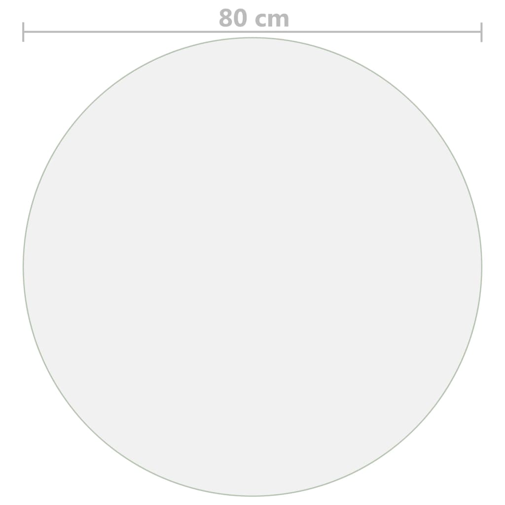 Προστατευτικό Τραπεζιού Ματ Ø 80 εκ. / 1,6 χιλ. από PVC - PAKOBAZAAR
