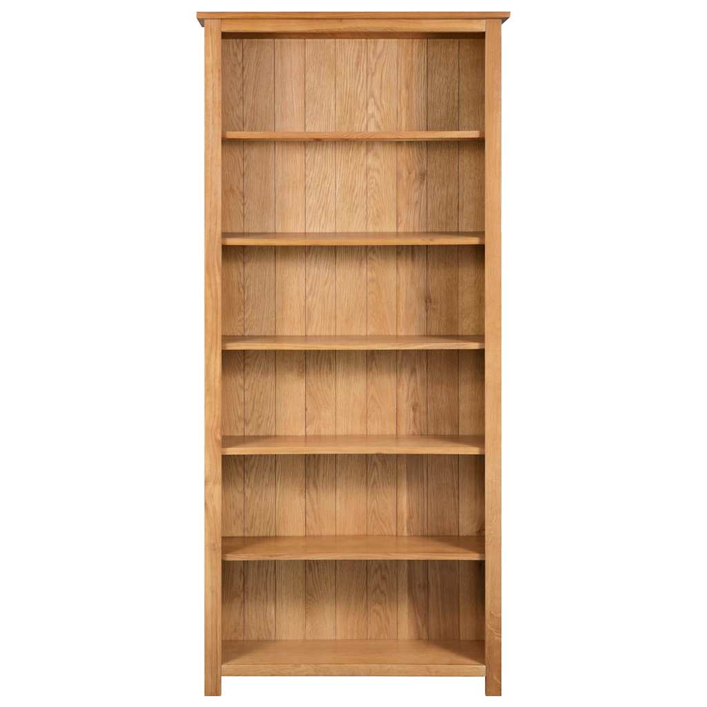 Βιβλιοθήκη με 6 Επίπεδα 80 x 22,5 x 170 εκ. Μασίφ Ξύλο Δρυός