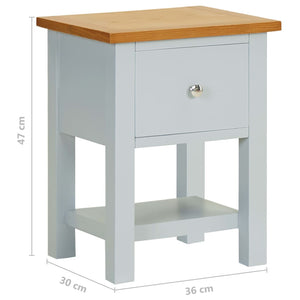 Κομοδίνο 36 x 30 x 47 εκ. από Μασίφ Ξύλο Δρυός - PAKOBAZAAR