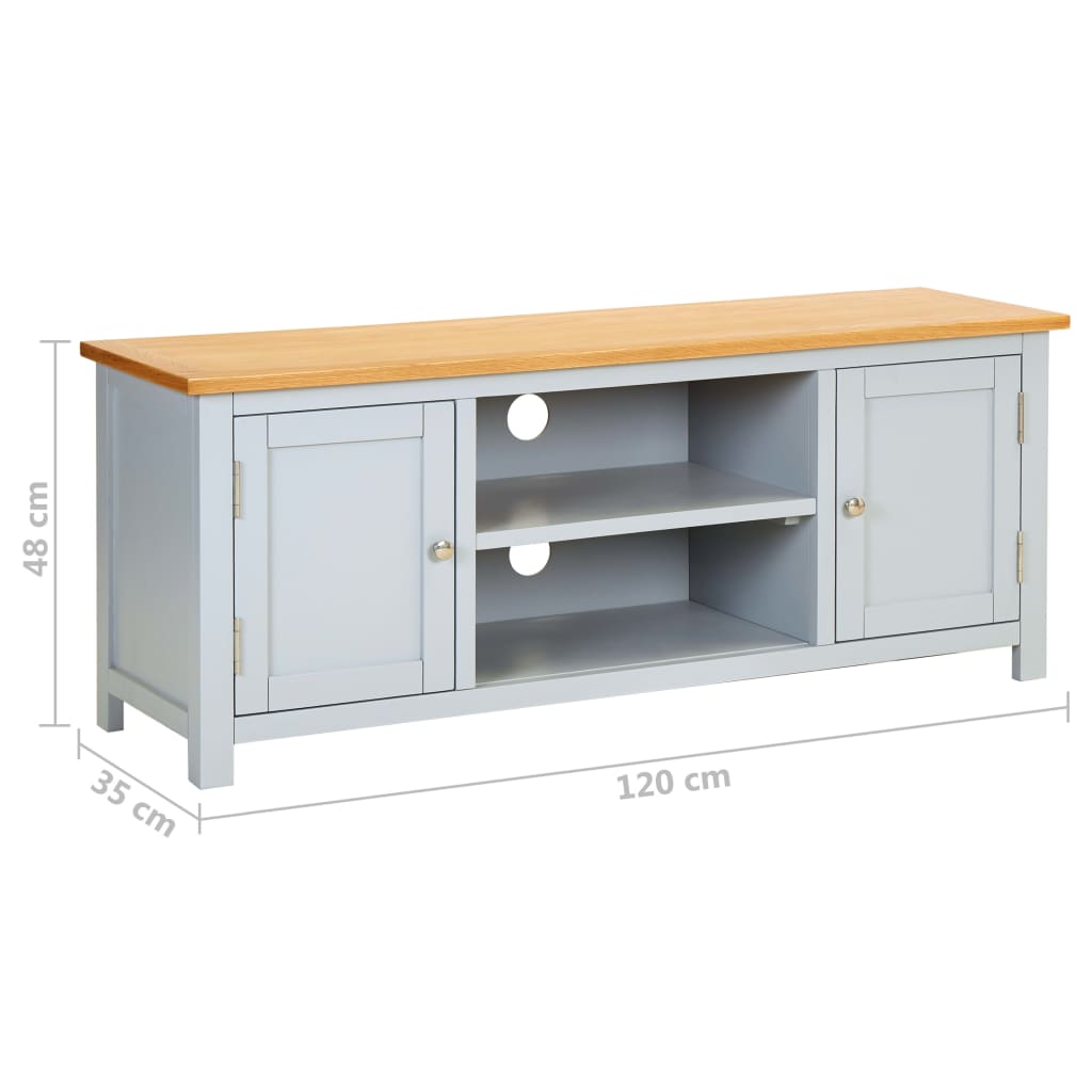 Έπιπλο Τηλεόρασης 120 x 35 x 48 εκ. από Μασίφ Ξύλο Δρυός - PAKOBAZAAR