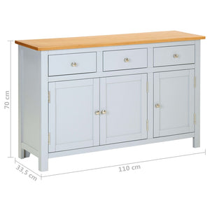 Μπουφές 110 x 33,5 x 70 εκ. από Μασίφ Ξύλο Δρυός - PAKOBAZAAR