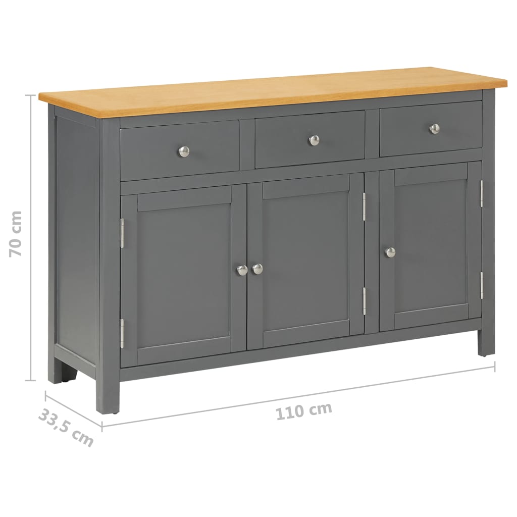 Μπουφές 110 x 33,5 x 70 εκ. από Μασίφ Ξύλο Δρυός - PAKOBAZAAR