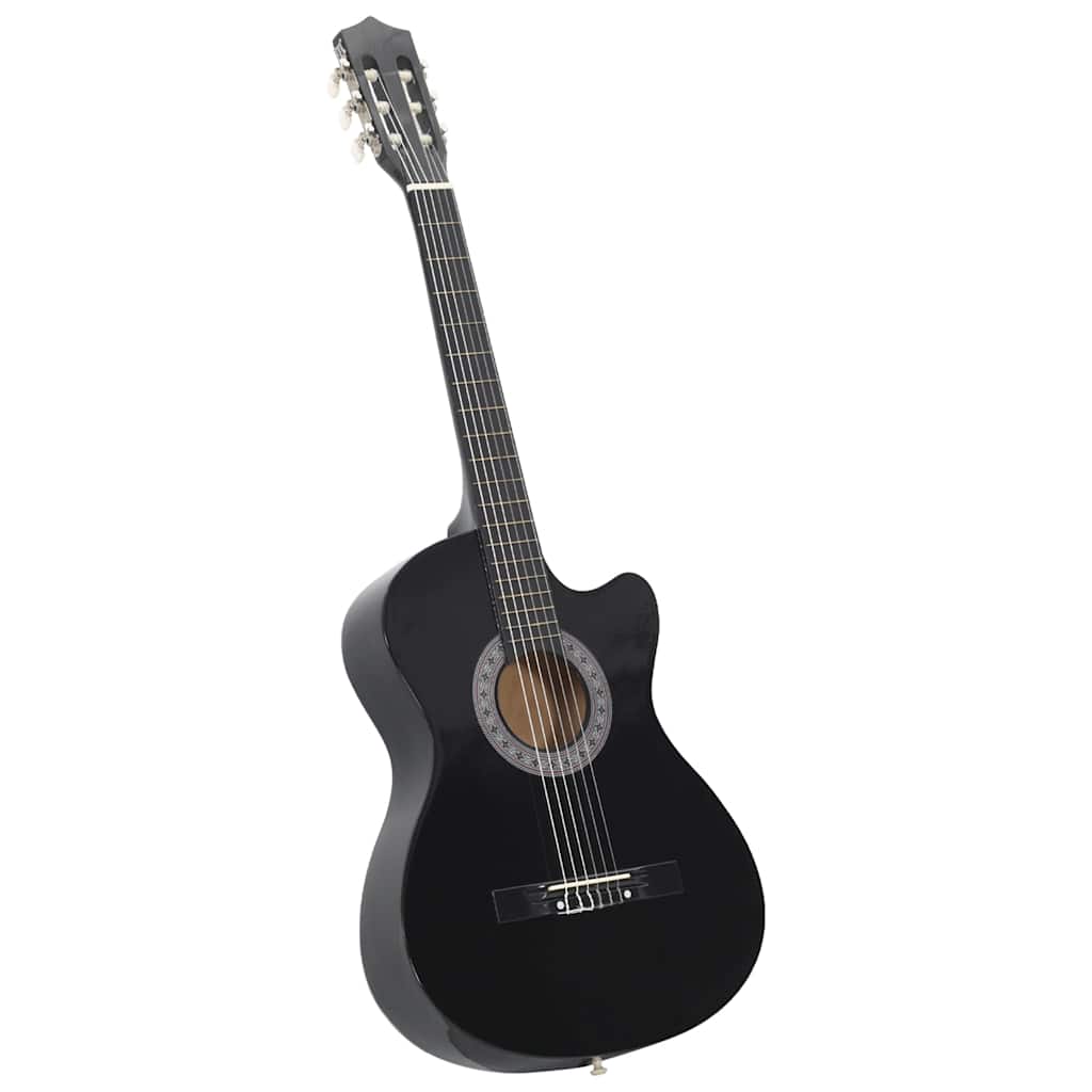 Κιθάρα Western Classical Cutaway με 6 Χορδές Μαύρη 38" - Pakobazaar