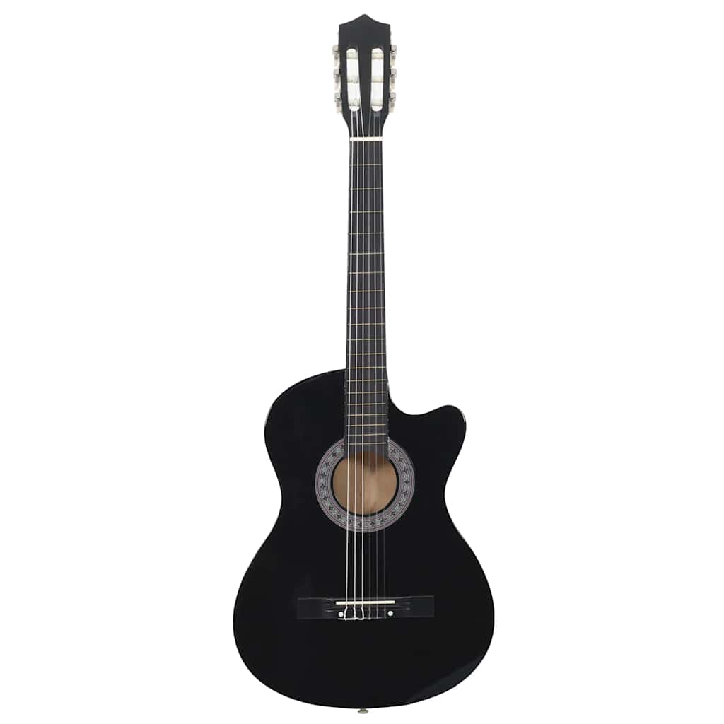 Κιθάρα Western Classical Cutaway με 6 Χορδές Μαύρη 38" - Pakobazaar
