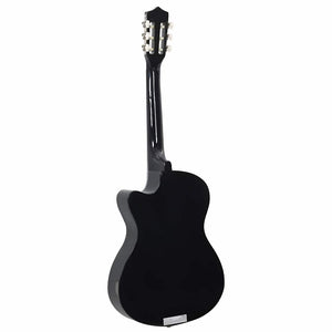 Κιθάρα Western Classical Cutaway με 6 Χορδές Μαύρη 38" - Pakobazaar