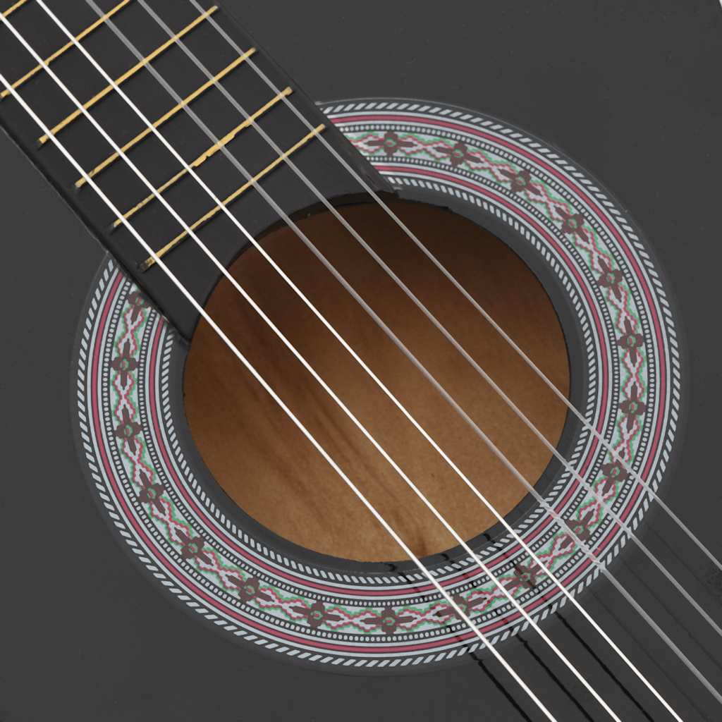 Κιθάρα Western Classical Cutaway με 6 Χορδές Μαύρη 38" - Pakobazaar