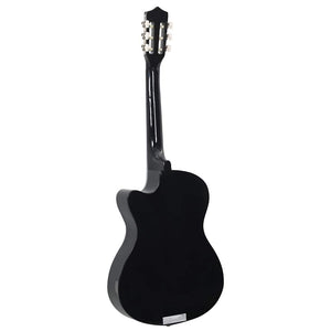 Κιθάρα Western Classical Cutaway Σετ 12 Τεμ. 6 Χορδές Μαύρη 38"