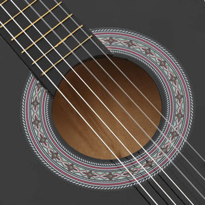 Κιθάρα Western Classical Cutaway Σετ 12 Τεμ. 6 Χορδές Μαύρη 38"