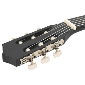Κιθάρα Western Classical Cutaway Σετ 12 Τεμ. 6 Χορδές Μαύρη 38"
