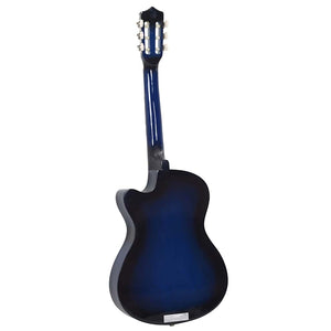 Κιθάρα Western Classical Cutaway Σετ 12 Τεμ. 6 Χορδές Μπλε 38"
