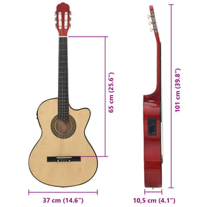 Κιθάρα Western Classical Cutaway με Ισοσταθμιτή 6 Χορδές Μαύρη