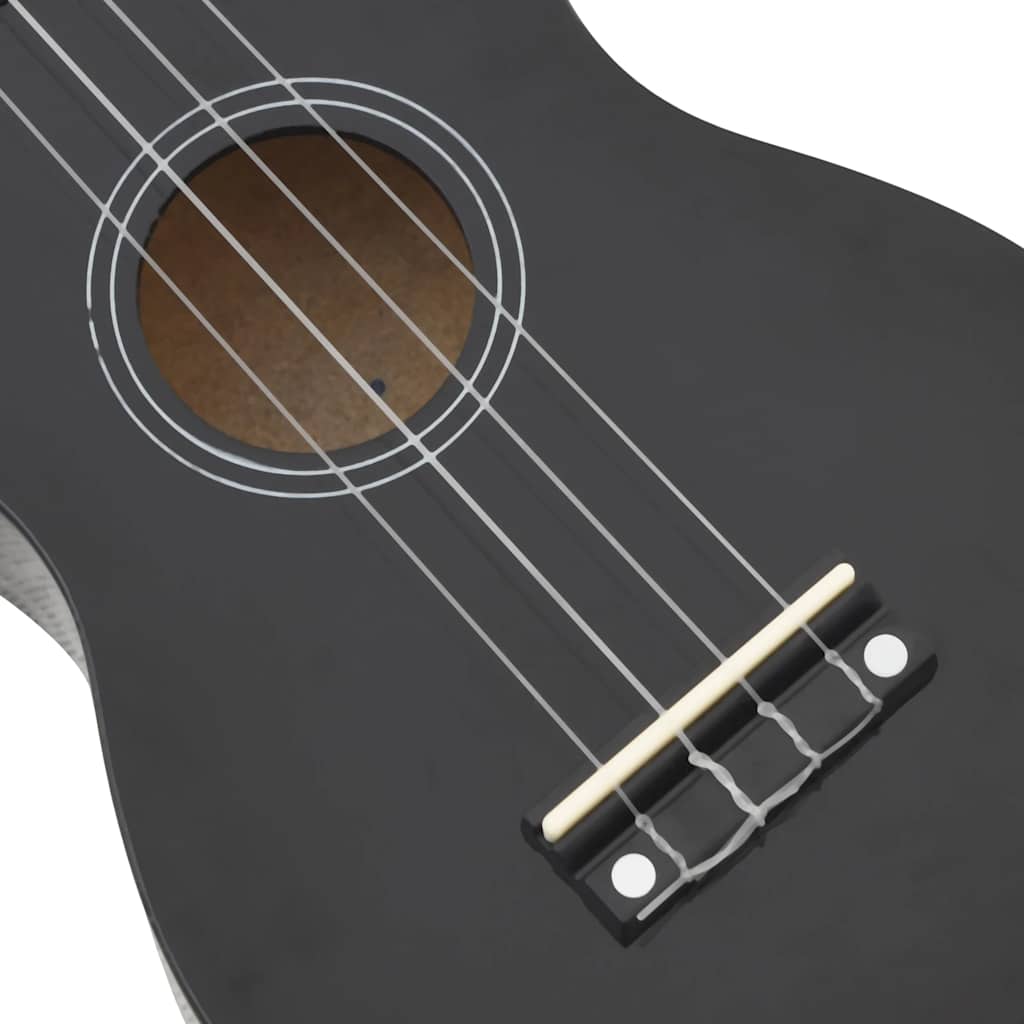 Γιουκαλίλι Σοπράνο Σετ Παιδικό Μαύρο 21'' με Θήκη