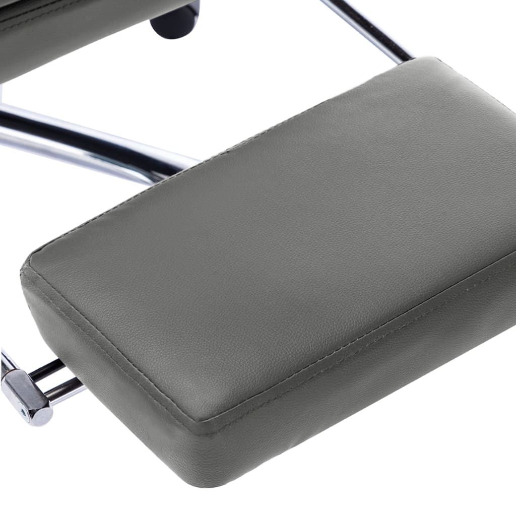 Πολυθρόνα Γραφείου Ανθρακί από Συνθετικό Δέρμα - PAKOBAZAAR