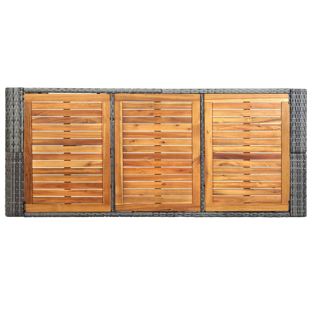 Σετ Επίπλων Μπαρ Εξ. Χώρου 7 τεμ. Γκρι Συνθ. Ρατάν με Μαξιλάρια