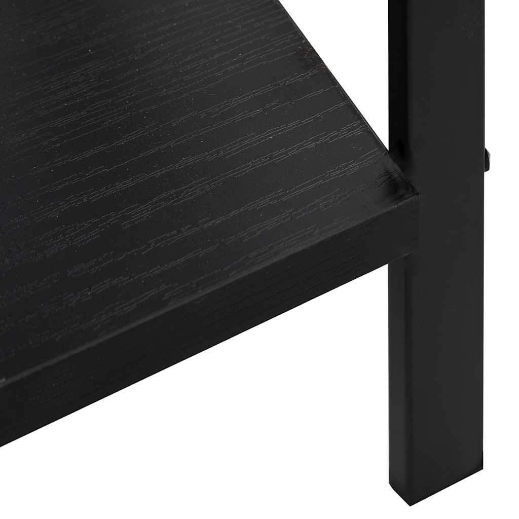 Ραφιέρα 4 Επιπέδων Μαύρη 60x27,6x124,5 εκ. Επεξεργασμένο Ξύλο - Pakobazaar
