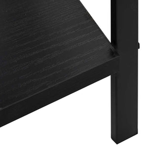 Ραφιέρα 4 Επιπέδων Μαύρη 60x27,6x124,5 εκ. Επεξεργασμένο Ξύλο - Pakobazaar