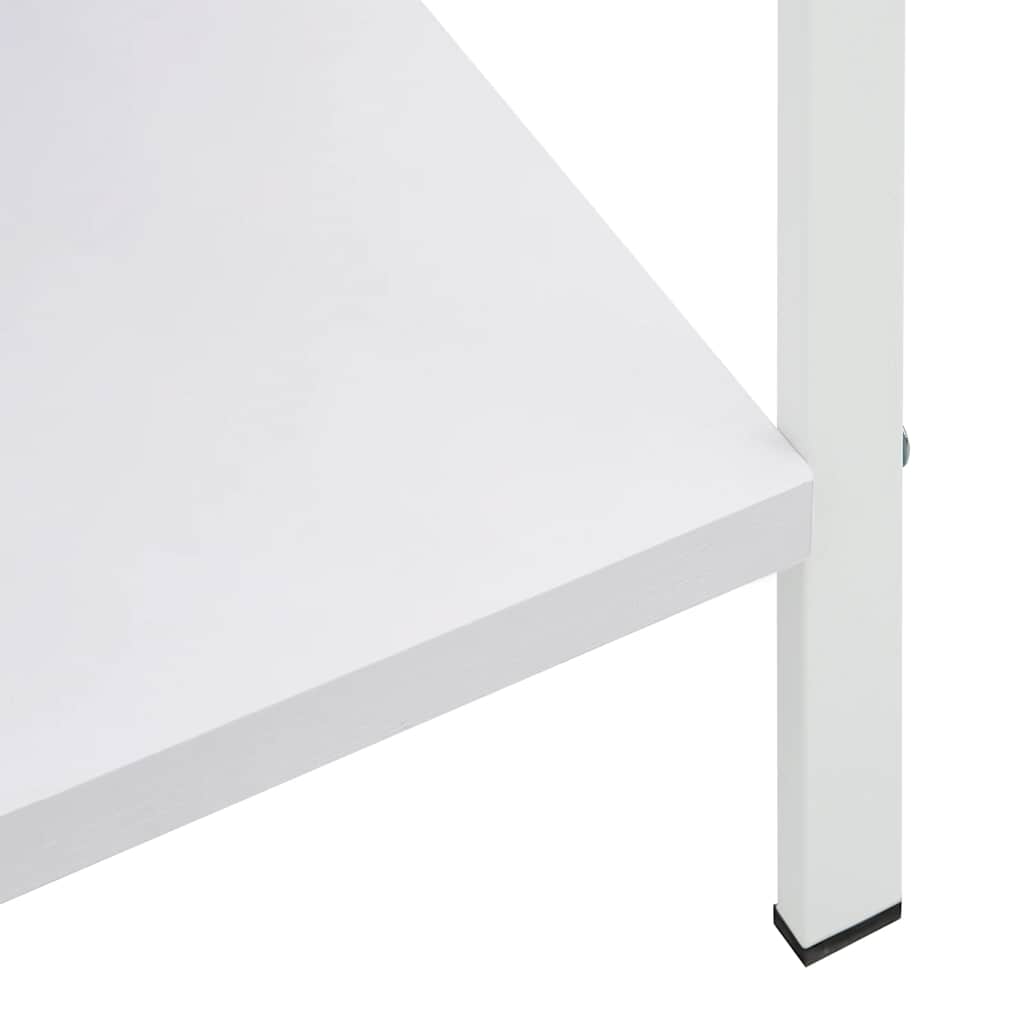 Ραφιέρα 4 Επιπέδων Λευκή 60x27,6x124,5 εκ. Επεξεργασμένο Ξύλο - PAKOBAZAAR