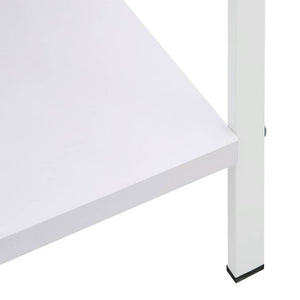 Ραφιέρα 4 Επιπέδων Λευκή 60x27,6x124,5 εκ. Επεξεργασμένο Ξύλο - PAKOBAZAAR