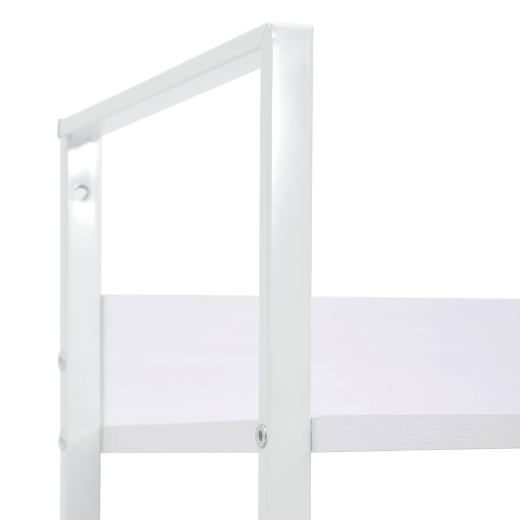 Ραφιέρα 4 Επιπέδων Λευκή 60x27,6x124,5 εκ. Επεξεργασμένο Ξύλο - PAKOBAZAAR