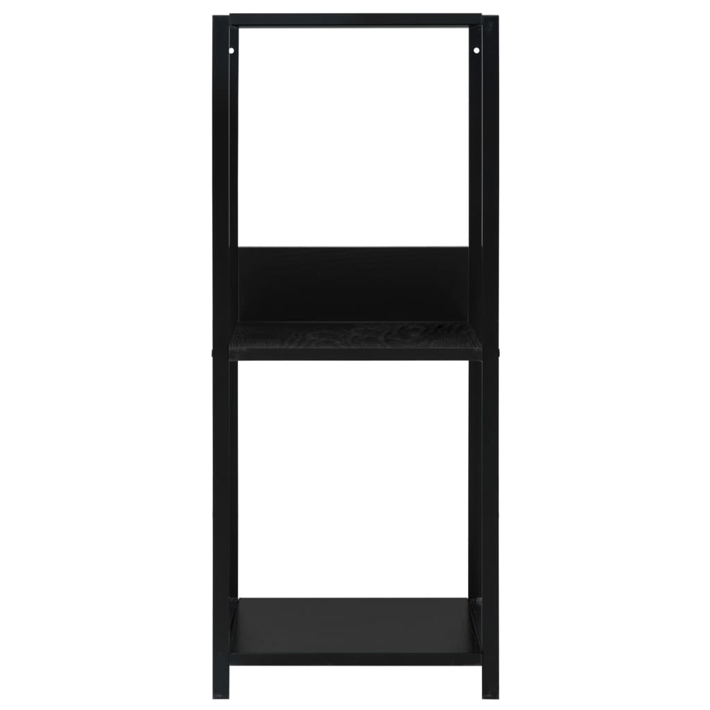 Ραφιέρα Ίσια Μικρή Μαύρη 33,5x39,6x79,7 εκ. Επεξ. Ξύλο - PAKOBAZAAR