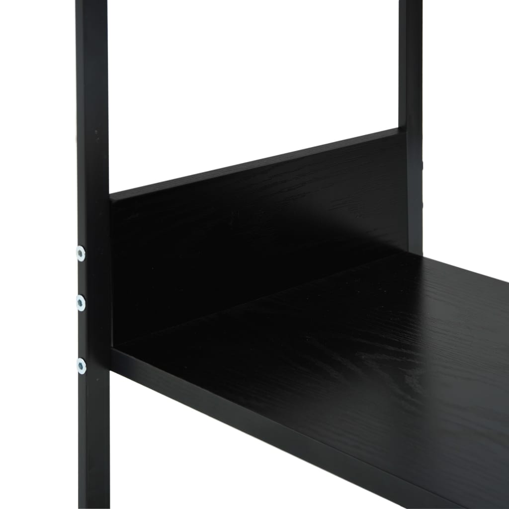 Ραφιέρα Ίσια Μικρή Μαύρη 33,5x39,6x79,7 εκ. Επεξ. Ξύλο - PAKOBAZAAR