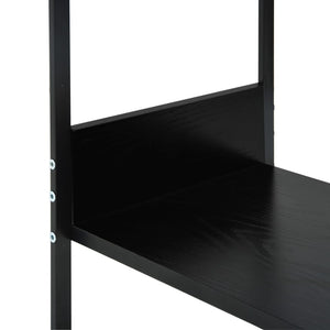 Ραφιέρα Ίσια Μικρή Μαύρη 33,5x39,6x79,7 εκ. Επεξ. Ξύλο - PAKOBAZAAR