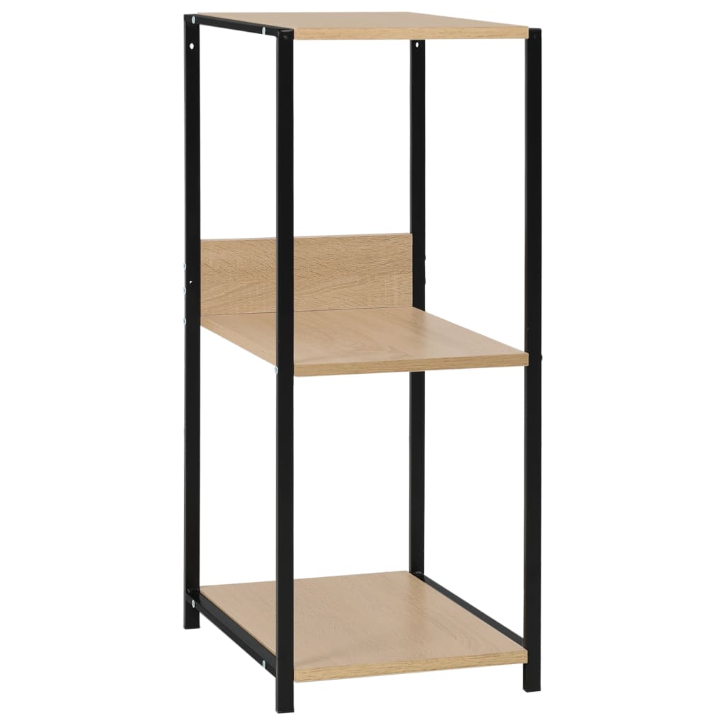 Ραφιέρα Ίσια Μικρή Μαύρη/Δρυς 33,5x39,6x79,7 εκ. Επεξ. Ξύλο - PAKOBAZAAR