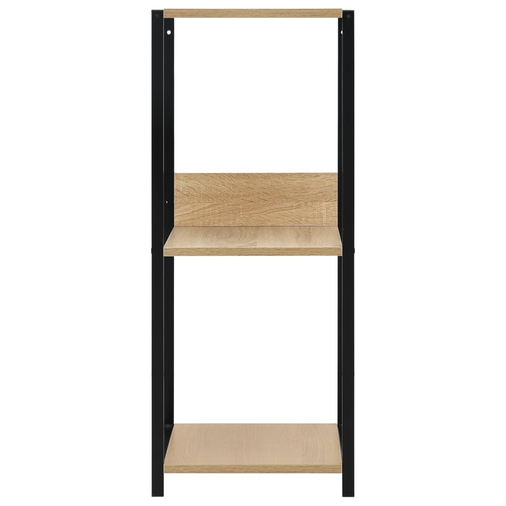Ραφιέρα Ίσια Μικρή Μαύρη/Δρυς 33,5x39,6x79,7 εκ. Επεξ. Ξύλο - PAKOBAZAAR