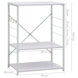 Ντουλάπι Φούρνου Μικροκυμάτων Λευκό 60x39,6x79,5 εκ. Επεξ. Ξύλο - PAKOBAZAAR