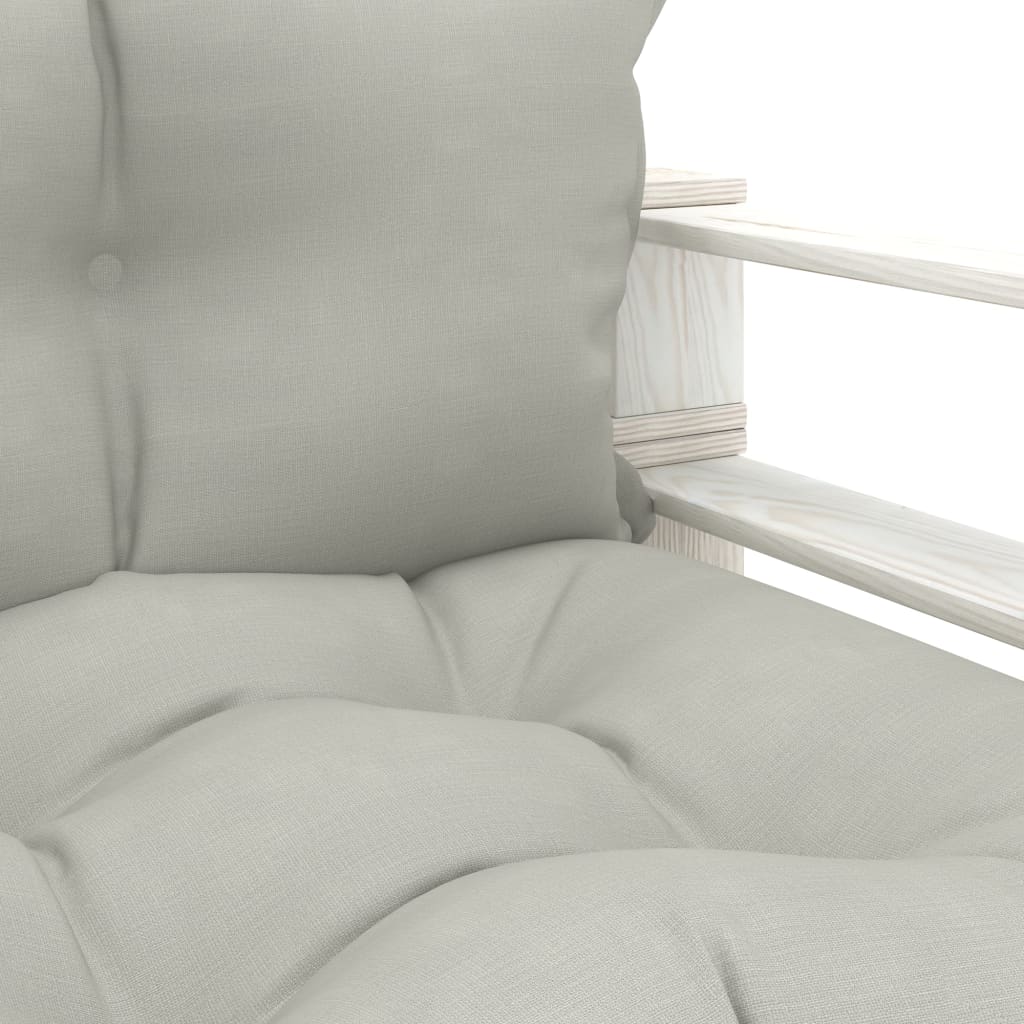 Καναπές Κήπου από Παλέτες Ξύλινος με Taupe Μαξιλάρια - PAKOBAZAAR