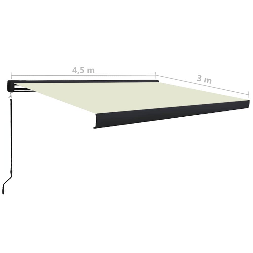 Τέντα Κασετίνα Χειροκίνητη Κρεμ 450 x 300 εκ.