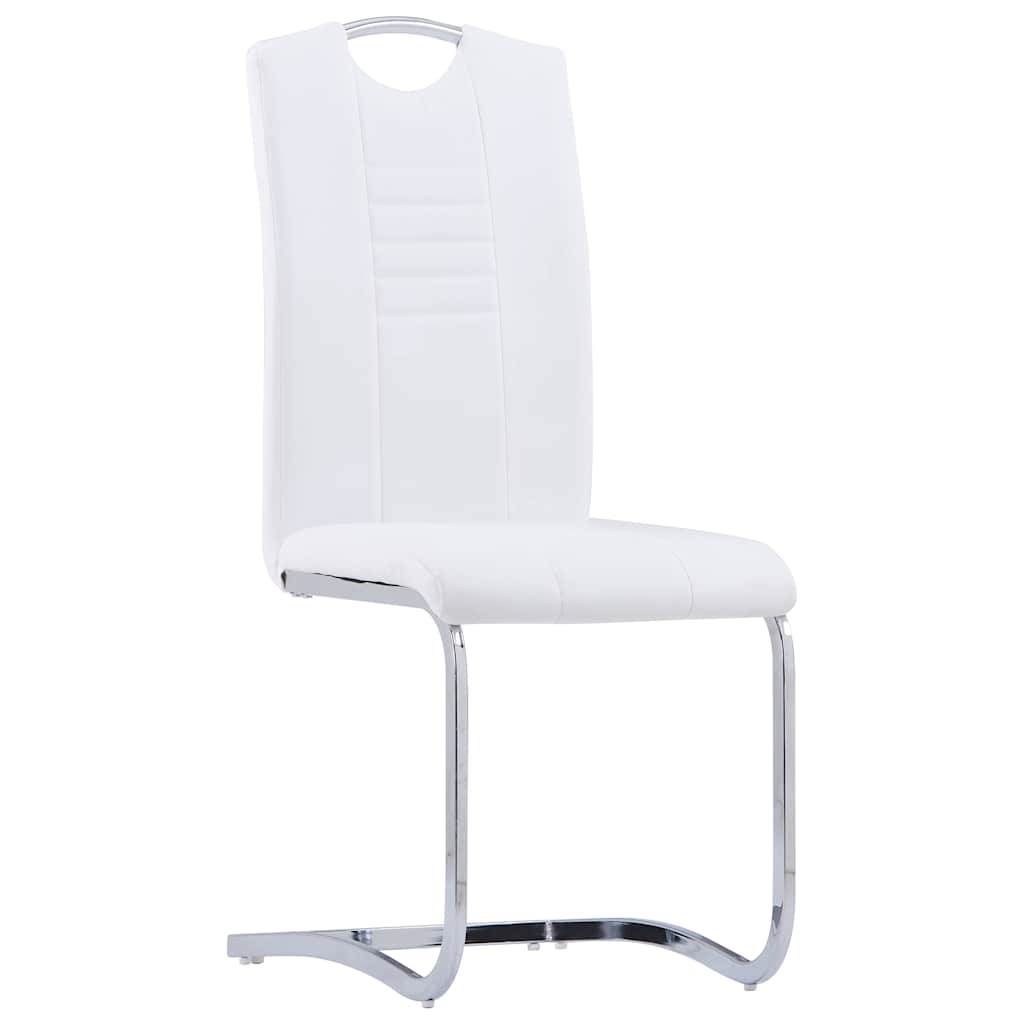 Σετ Τραπεζαρίας 5 Τεμαχίων Λευκό από Συνθετικό Δέρμα - Pakobazaar