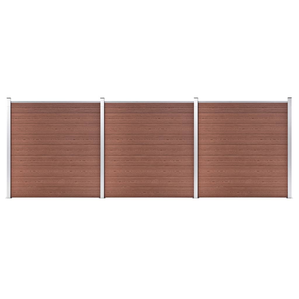 Πάνελ Περίφραξης Καφέ 526 x 186 εκ. από WPC - PAKOBAZAAR
