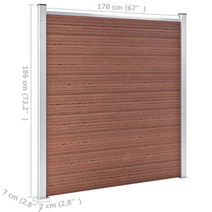 Πάνελ Περίφραξης Καφέ 1218 x 186 εκ. από WPC - PAKOBAZAAR